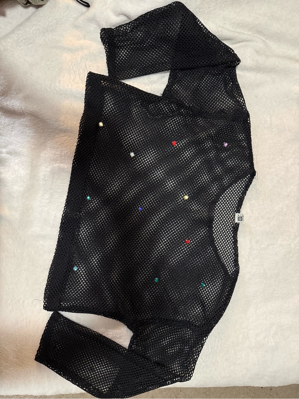 Vintage Y2K Kitty Brand Mesh Fishnet Top